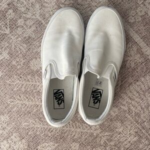 White Slip On Vans